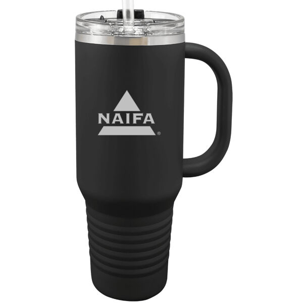   - Premium 32 oz. Travel Mug with Snap Lid & Straw Thumbnail